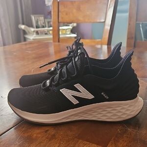 New Balance Black and White Mesh Running Sneakers